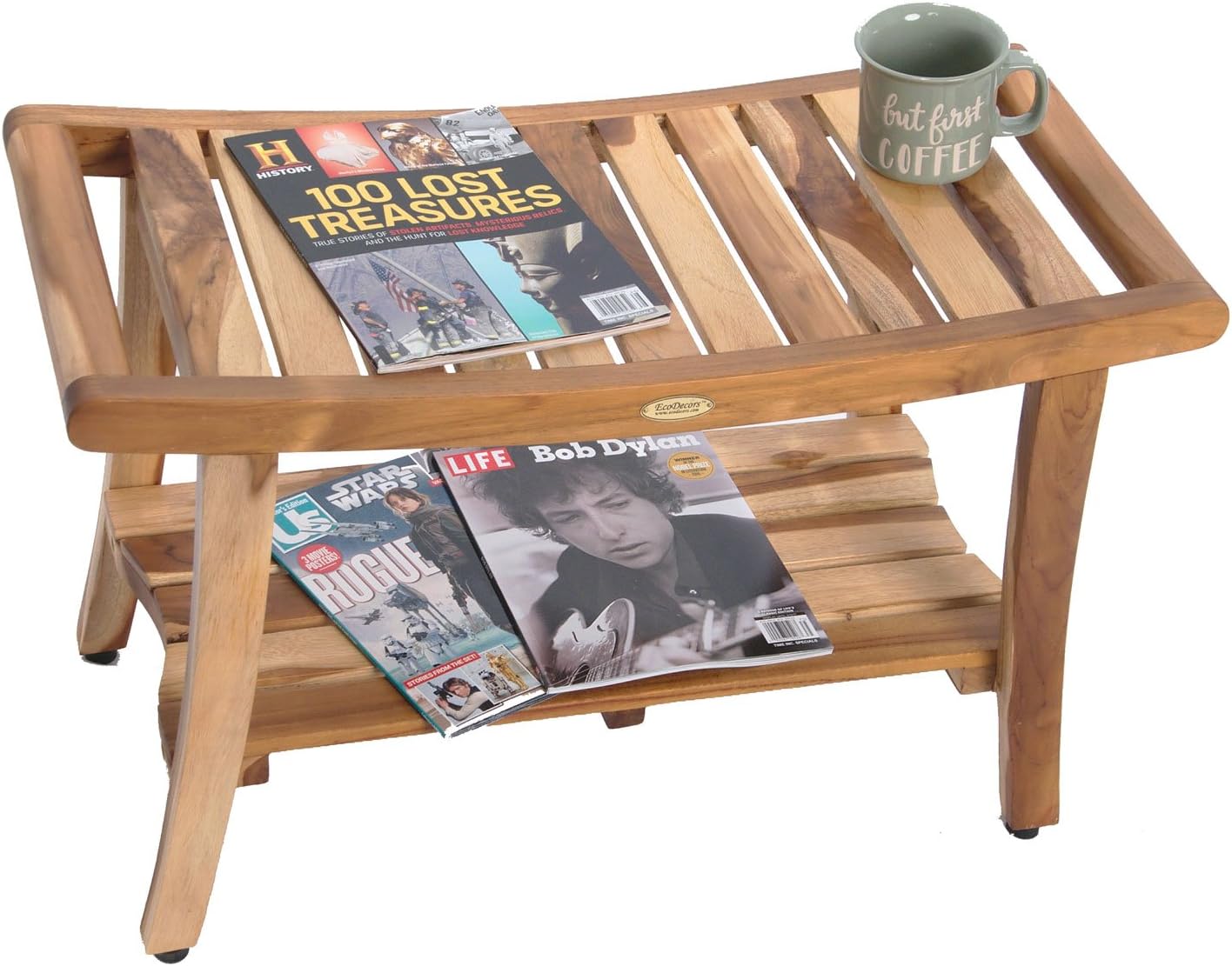 EcoDecors, 30, Harmony, Teak Shower Bench, Teak Shower Stool, Teak Bench for Shower, Teak Shower Seat, Teak Shower Bench for Inside Shower, Teak Shower Chair, Safety Arms, 30 inch8