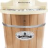 Elite Gourmet EIM-924L# 4 quart Old Fashioned Electric Ice Cream Maker, Pine Bucket