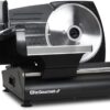 Elite Gourmet EMT-625B Ultimate Precision Electric Deli Food Meat Slicer Removable Stainless Steel Blade, Adjustable Thickness, Ideal for Cold Cuts, Hard Cheese, Vegetables & Bread, 7.5”, Black