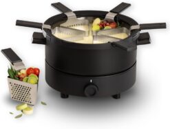 Evolution Electric Fondue Set By Fondussimo. Fondue Pot for Broth & Meat, 6 Stainless Steel Perforated Baskets, Dip & Soak Your Favorite Foods. The Ultimate Party Dipper. 4-6 people.