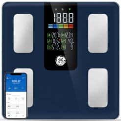 GE Scale for Body Weight Smart: Digital Bathroom Body Fat Scales for BMI Muscle Bluetooth Body Composition Monitor 11.8