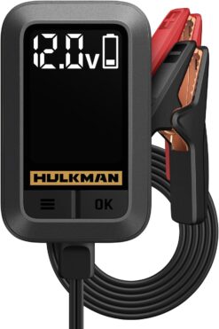 HULKMAN Sigma 1 Car Battery Charger, 1A 6V/12V Automatic Smart Trickle Charger, Battery Maintainer, and Desulfator with Intelligent Interface