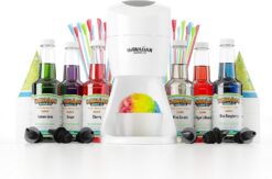 Hawaiian Shaved Ice S900A Shaved Ice and Snow Cone Machine with 6 Flavor Syrup Pack and Accessories