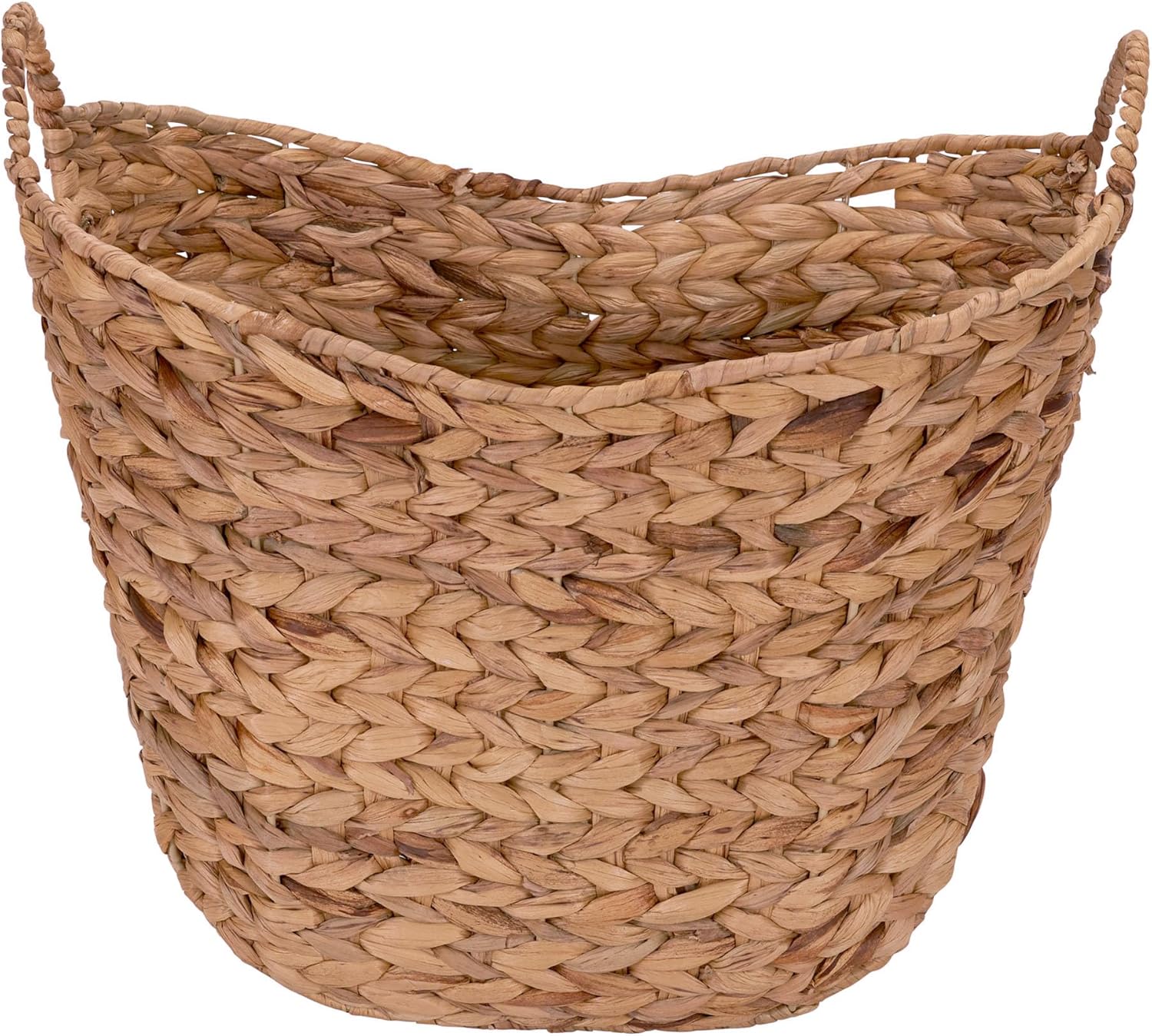 Household Essentials ML-4002 Tall Water Hyacinth Wicker Basket with Handles Natural, Brown, Natural9
