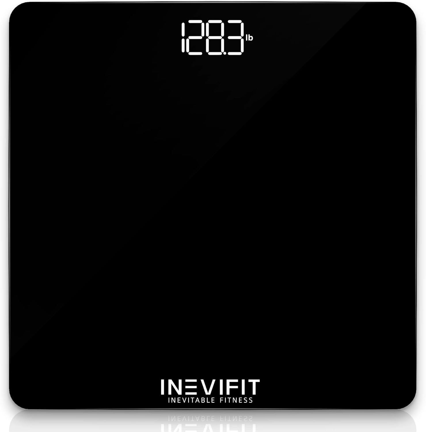 INEVIFIT BATHROOM SCALE, Highly Accurate Digital Bathroom Body Scale, Measures Weight up to 400 lbs. includes Batteries, Black INEVIFIT BATHROOM SCALE, Highly Accurate Digital Bathroom Body Scale, Measures Weight up to 400 lbs. includes Batteries, Black