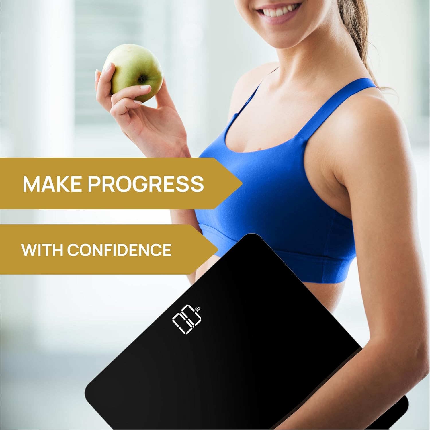 INEVIFIT BATHROOM SCALE, Highly Accurate Digital Bathroom Body Scale, Measures Weight up to 400 lbs. includes Batteries, Black2