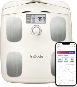 InBody Dial H20 Body Fat Scale - InBody Scale for Body Weight, Fat Percentage and Muscle Mass - Gym Accessory for Men & Women, Body Fat Measurement Device - Bluetooth-Connected, Oatmeal Beige