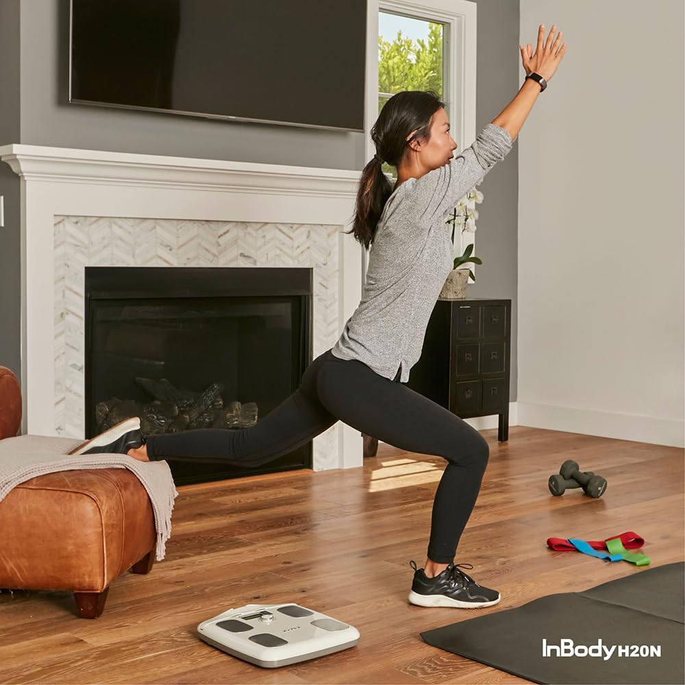 InBody Dial H20 Body Fat Scale - InBody Scale for Body Weight, Fat Percentage and Muscle Mass - Gym Accessory for Men & Women, Body Fat Measurement Device - Bluetooth-Connected, Oatmeal Beige2