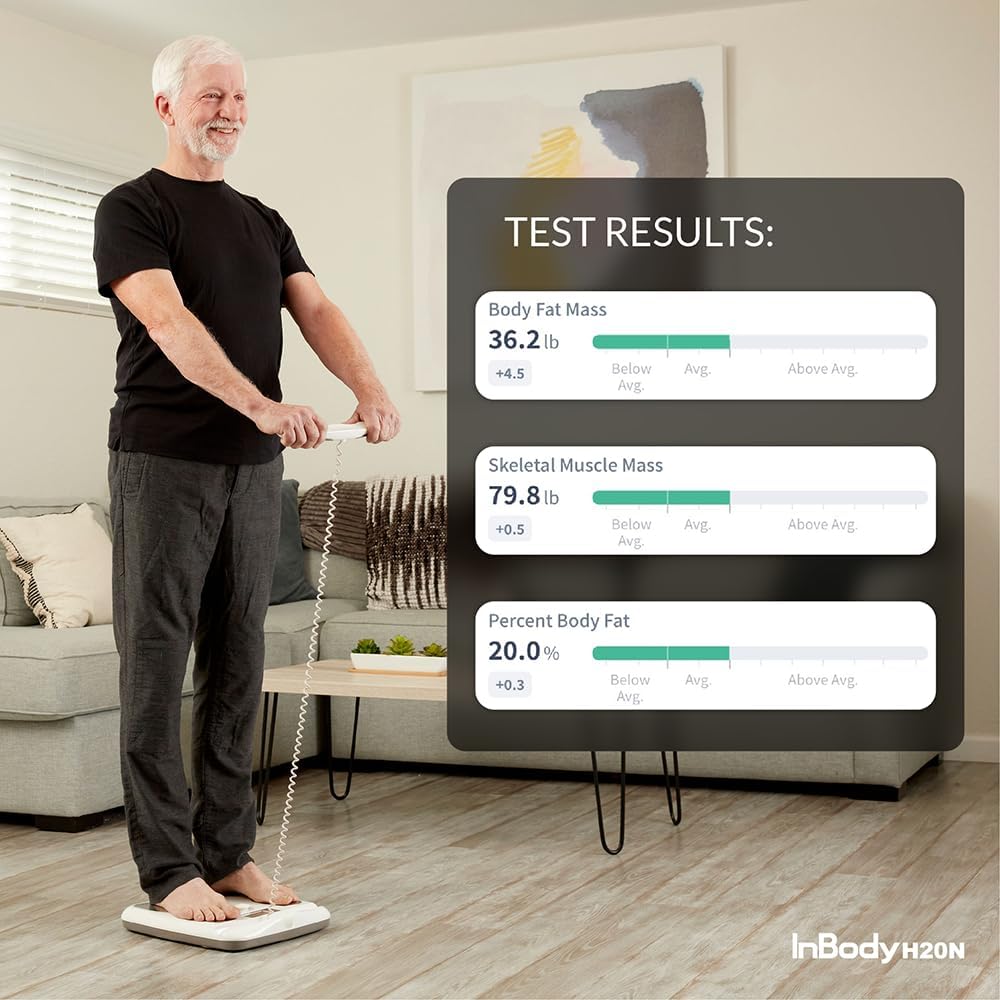 InBody Dial H20 Body Fat Scale - InBody Scale for Body Weight, Fat Percentage and Muscle Mass - Gym Accessory for Men & Women, Body Fat Measurement Device - Bluetooth-Connected, Oatmeal Beige5