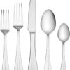 International Silver Simplicity 53-Piece Stainless Steel Flatware Set with Serving Utensil Set, Service for 8