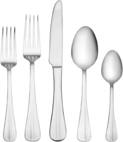 International Silver Simplicity 53-Piece Stainless Steel Flatware Set with Serving Utensil Set, Service for 8
