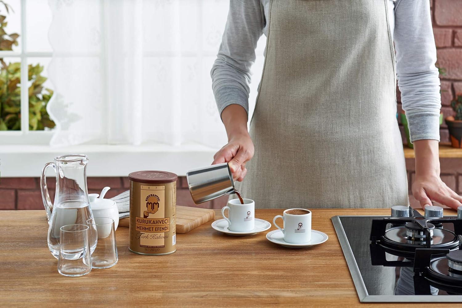 KURUKAHVECI MEHMET EFENDI Turkish Coffee, Arabica Beans, Roasted Ground,Rich Aroma, Fresh, Medium to Heavy-bodied, Original Taste Since 1871 (17.6 OZ 500 Gr) Pack of 31