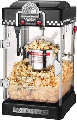 Little Bambino Popcorn Machine - Old-Fashioned Countertop Popper with 2.5-Ounce Kettle, Measuring Cups and Scoop by Great Northern Popcorn (Black)