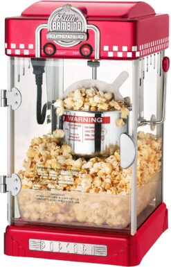 Little Bambino Popcorn Machine - Old-Fashioned Countertop Popper with 2.5-Ounce Kettle, Measuring Cups and Scoop by Great Northern Popcorn (Red)