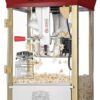 Matinee Popcorn Machine - 8oz Popper with Stainless-Steel Kettle, Reject Kernel Tray, Warming Light, and Accessories by Great Northern Popcorn (Red)