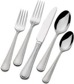 Mikasa 18/0 Virtuoso Frost, 65 Piece Set, Service For 12, Stainless Steel