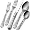 Mikasa French Countryside Flatware Service for 12, 65 Piece Set, 18/10 Stainless Steel, Silverware Set with Serving Utensils