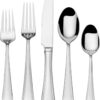 Mikasa Virtuoso Flatware Service for 12, 65 Piece Set, 18/10 Stainless Steel, Silverware Set with Serving Utensils
