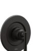 Moen Gibson Matte Black Pressure Balancing Eco-Performance Modern Tub and Shower Trim, Featuring Single Function Shower Head, Shower Handle, and Tub Spout (Posi-Temp Valve Required), T2903EPBL
