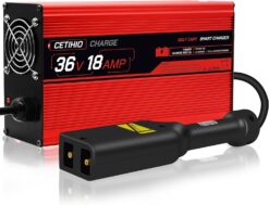 NEW 36 Volt Golf Carts Battery Charger for EZGO, UPGRADE Trickle Charger 4.0 Technology, 18 AMP, 4-6 hrs Full Charge, Replace EZGO Charger, D-Plug, 16FT, 36V Golf Cart Charger