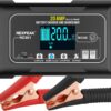NEXPEAK NC301 20-Amp Car Battery Charger, 12V and 24V Smart Fully Automatic LiFePO4 Battery Charger Maintainer Trickle Charger w/TEMP Compensation for Car Truck Boat Lead Acid Lithium Batteries