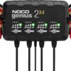 NOCO GENIUS2X4, 4-Bank, 8A (2A/Bank) Smart Car Battery Charger, 6V/12V Automotive Charger, Battery Maintainer, Trickle Charger, Float Charger and Desulfator for Motorcycle, ATV and Lithium Batteries