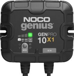 NOCO Genius GENPRO10X1, 1-Bank, 10A (10A/Bank) Smart Marine Battery Charger, 12V Waterproof Onboard Boat Charger, Battery Maintainer and Desulfator for AGM, Lithium (LiFePO4) and Deep-Cycle Batteries