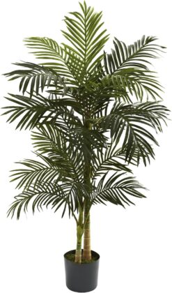 Nearly Natural 5ft. Golden Cane Palm Artificial Tree, Green