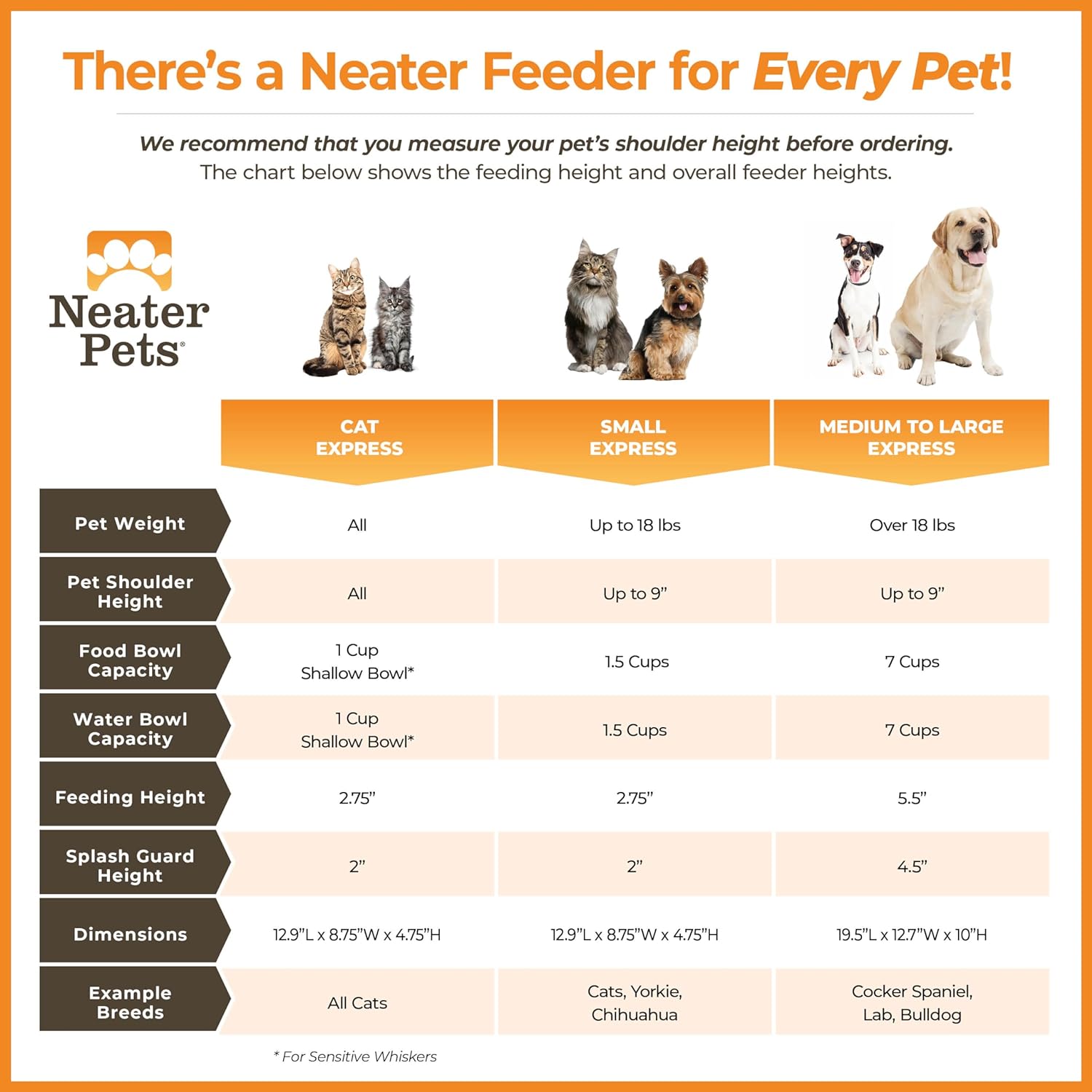 Neater Feeder - Express Model - Mess-Proof Dog Bowls (Medium Large, Gunmetal Grey) – Made in USA – Elevated, No Spill, Non-Tip, Non-Slip, Raised Stainless Steel Food & Water Pet Bowls9