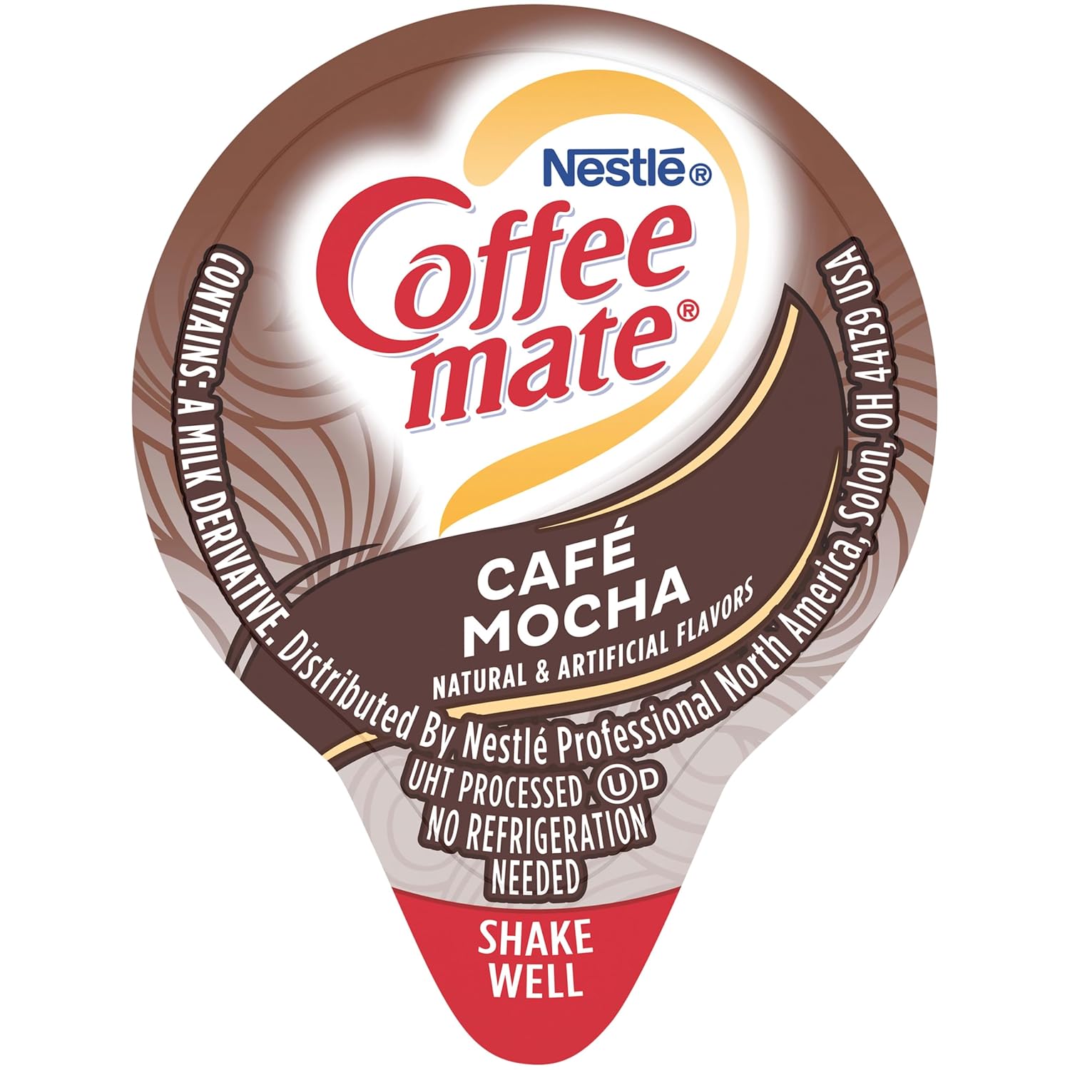 Nestle Coffee Mate Coffee Creamer, Cafe Mocha, Liquid Creamer Singles, Non Dairy, No Refrigeration, Box of 50 Singles (Pack of 4)0