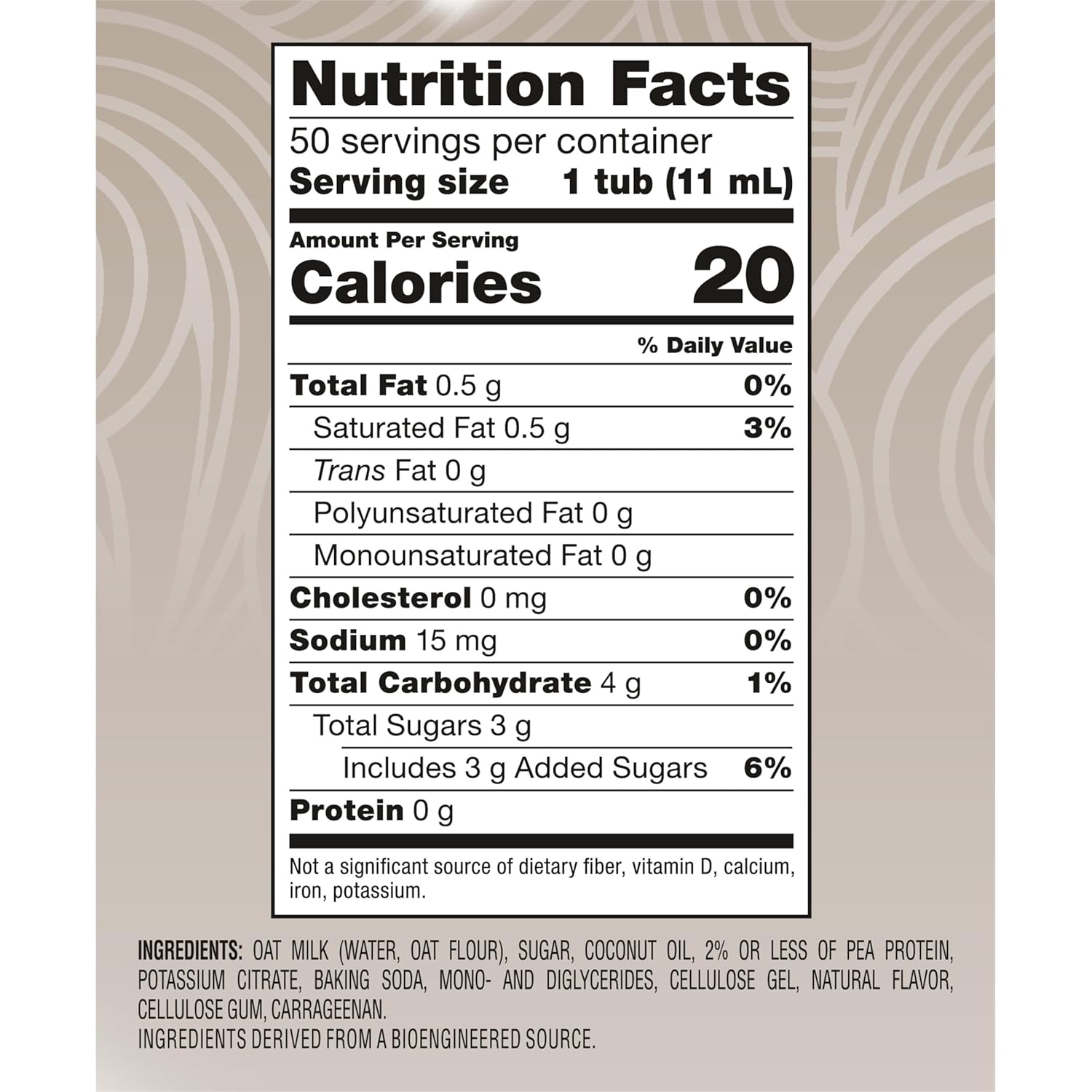 Nestle Coffee mate Coffee Creamer, Oat Milk, Vanilla Natural Flavor, Liquid Creamer Singles, Plant-Based, Non Dairy, No Refrigeration, Box of 50 Singles (Pack of 4)-