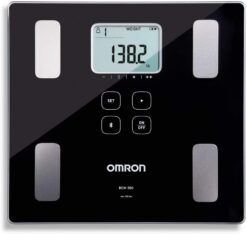 Omron Body Composition Monitor and Scale with Bluetooth Connectivity – 6 Body Metrics & Unlimited Reading Storage with Smartphone App by Omron, Black