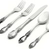 Oneida Louisiana 45 Piece Fine Flatware Set 18/10 Stainless Steel, Service for 8, Silver