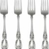 Oneida Louisiana Fine Flatware Dinner Forks, Set of 4, 18/10 Stainless Steel