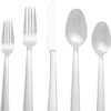 Oneida Madison Avenue 20 Piece Everyday Flatware, Service for 4, 18/0 Stainless Steel, Silverware Set