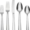 Oneida Madison Avenue 45 Piece Casual Flatware Set, 18/0 Stainless, Service for 8,Silver,45pc