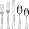 Oneida Quadratic 20 Piece Everyday Flatware, Service for 4, 18/0 Stainless Steel, Silverware Set, 3.6 x 6.3 x 10.3 inches