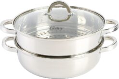 Oster Sangerfield Stainless Steel Cookware 11-Inch Everyday Pan w/Steamer and Lid