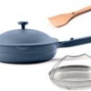 Our Place 10.5-Inch Ceramic Nonstick Skillet Pan, Toxin-Free with Stainless Steel Handle, Oven Safe - Blue Salt