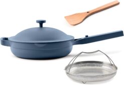 Our Place 10.5-Inch Ceramic Nonstick Skillet Pan, Toxin-Free with Stainless Steel Handle, Oven Safe - Blue Salt