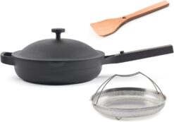 Our Place Always Pan 2.0-10.5-Inch Nonstick, Toxin-Free Ceramic Cookware | Versatile Frying Pan, Skillet, Saute Pan | Stainless Steel Handle | Oven Safe | Lightweight Aluminum Body | Char