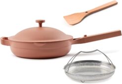 Our Place Always Pan 2.0-10.5-Inch Nonstick, Toxin-Free Ceramic Cookware | Versatile Frying Pan, Skillet, Saute Pan | Stainless Steel Handle | Oven Safe | Lightweight Aluminum Body | Spice