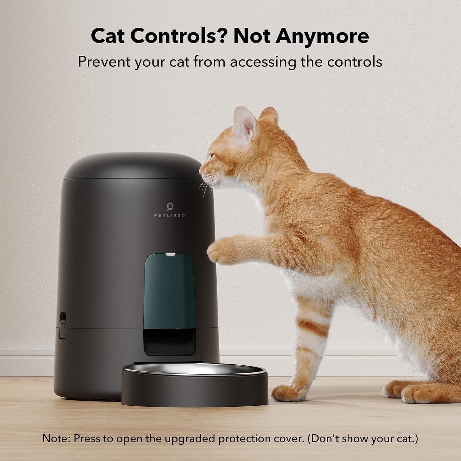 PETLIBRO Automatic Cat Feeder, Cat Food Dispenser Battery-Operated with 180-Day Battery Life, AIR Timed Pet Feeder for Cat & Dog, 2L Auto Cat Feeder, Black5