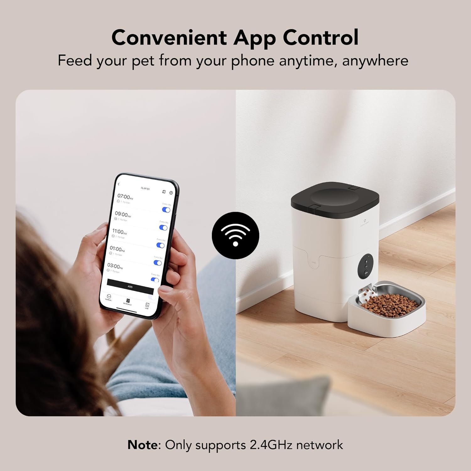 PETLIBRO Automatic Cat Feeder, Wi-Fi Automatic Cat Food Dispenser with Timer Interactive Voice Recorder, Auto Cat Feeder with 1-4 Meals Control Dry Food2