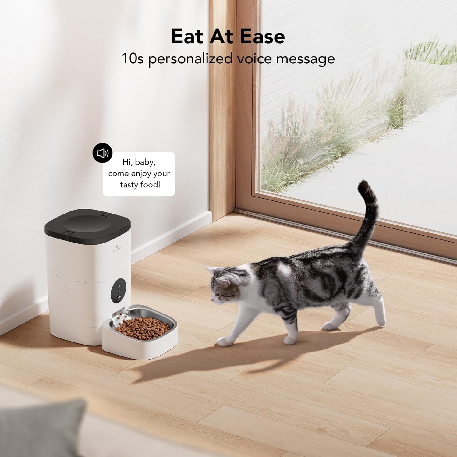 PETLIBRO Automatic Cat Feeder, Wi-Fi Automatic Cat Food Dispenser with Timer Interactive Voice Recorder, Auto Cat Feeder with 1-4 Meals Control Dry Food6