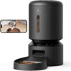 PETLIBRO Automatic Cat Feeder with Camera, 1080P HD Video with Night Vision, 5G WiFi Pet Feeder with 2-Way Audio, Low Food & Blockage Sensor, Motion & Sound Alerts for Cat & Dog Single Tray, Black