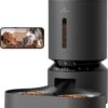 PETLIBRO Automatic Cat Feeder with Camera for Two Cats, 1080P HD Video with Night Vision, 5G WiFi Pet Feeder with 2-Way Audio for Cat & Dog, Low Food & Motion & Sound Alerts, Dual Tray, Black 5L