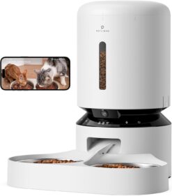 PETLIBRO Automatic Cat Feeder with Camera for Two Cats, 1080P HD Video with Night Vision, 5G WiFi Pet Feeder with Phone APP Control, 2-Way Audio for Cat & Dog, Low Food & Motion & Sound Alerts