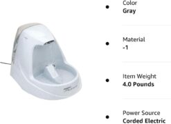 PetSafe Drinkwell Platinum Dog and Cat Water Fountain, Automatic Drinking Fountain for Pets, 168 Ounce
