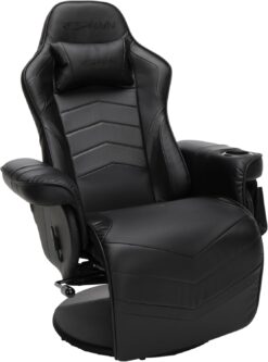 RESPAWN 900 Gaming Recliner - Video Games Console Recliner Chair, Computer Recliner, Adjustable Leg Rest and Recline, Recliner with Cupholder, Reclining Gaming Chair with Footrest - Black